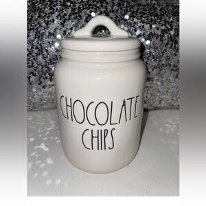 Rae Dunn Magenta CHOCOLATE CHIPS Large Letter Ceramic Baby Canister Rare HTF
